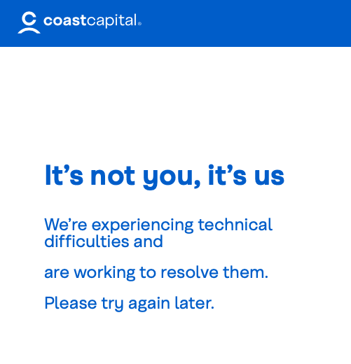 TheStranger2014's tweet photo. @Coast_Capital 9:37am - this won't help me pay my bills. #TimeToChangeBanks https://t.co/11cnW6vtM3