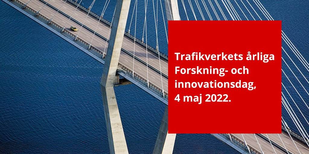 Vi bjuder för tionde gången in till en forsknings- och innovationsdag under temat Forskningens betydelse för transportinfrastrukturens utveckling, vi blickar bakåt och spanar framåt. Läs mer här: bit.ly/3KHT2uP