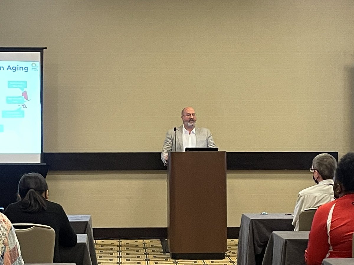 GinnaBaik's tweet photo. @seniorplanet @OlderAdultsTech @t_kamber Tom Kamber speaking about Digital inclusion @ASAging #onaging2022 https://t.co/cg7H6bfJkj