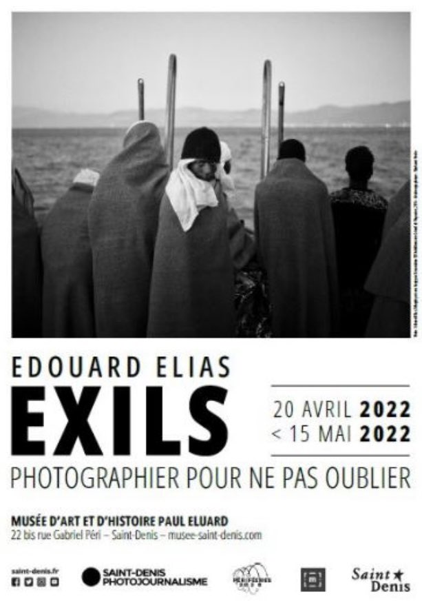 Exils-Photographier pour ne pas oublier 
Expo du photographe <a href="/EdouardElias/">Ed</a> au Musée <a href="/VilleSaintDenis/">Ville de Saint-Denis</a> du 20/04 au 15/05
Une initiative des enseignants des #classesmédias lyc.P.Eluard &amp; clg I.Masih
M.Pereira P.Mestre <a href="/s_ledru_milon/">S_Ledru_Milon</a> C.Ducrot &amp; C.Archambaud 
musee-saint-denis.com/event/elias-ex…
