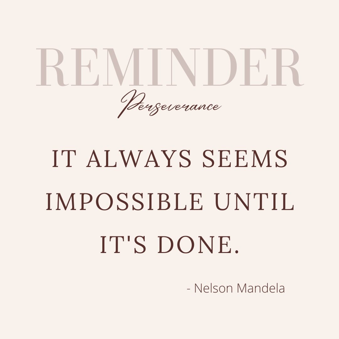 For many of us, we are nearing the end of the semester. Others of us are working on a project, making progress towards a goal, or even working on ourselves. Whatever the case, hang in there. You got this. What are you working to achieve right now?
