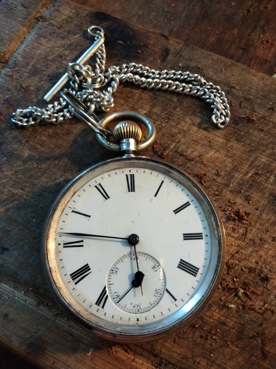 RuariDeStafort's tweet photo. New, old #pocketwatch… silver, running nicely. Hamilton's the Bullring #Wexford €80- https://t.co/MYC7UXEYOI