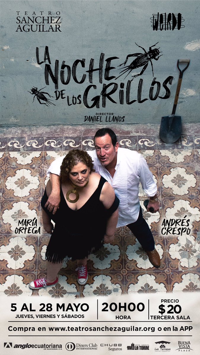 “Quien sabe lo que está buscando, en realidad no está buscando nada” #lanochedelosgrillos es escrita en Guayaquil por <a href="/merrypops2/">Titania</a> y yo, dirigida por <a href="/mr_llanos/">Lechonk</a> en el  <a href="/TeatroSanchezA/">Teatro Sánchez Aguilar</a> y con la colaboración sublime de <a href="/nashiraprime/">Denise Nader + ESPRESSO y NEÓN</a>  bajo el manto protector del #EsteroSalado 🔥🦎