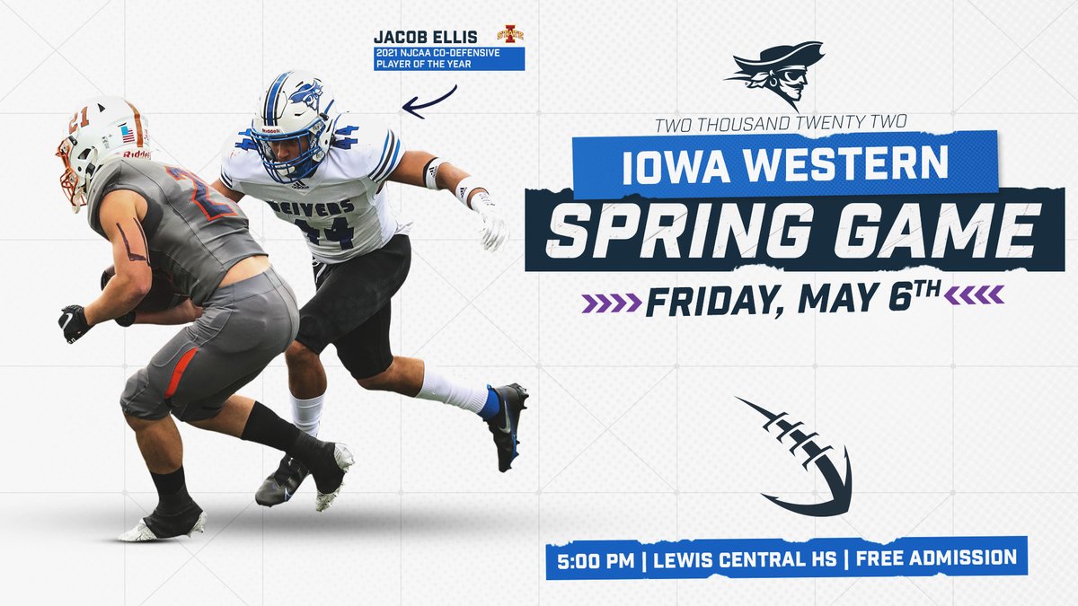 🗓️ SAVE THE DATE! 🗓️

🏈: <a href="/Reiverfootball/">IWCC Reiver Football</a> Blue/White Spring Game
🗓️: Friday, May 6th
⏰: 5 pm
📍: Lewis Central's Titan Stadium

#SailsUP
