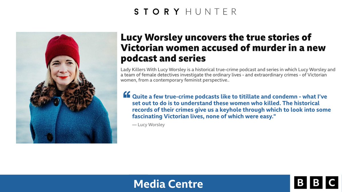 Our new series Lady Killers with Lucy Worsley - history meets true crime when @Lucy_Worsley & a team of female detectives investigate the ordinary lives - and extraordinary crimes - of Victorian women from a temporary feminist perspective. 🔜 @BBCSounds @BBCRadio4 🎧#ladykillers