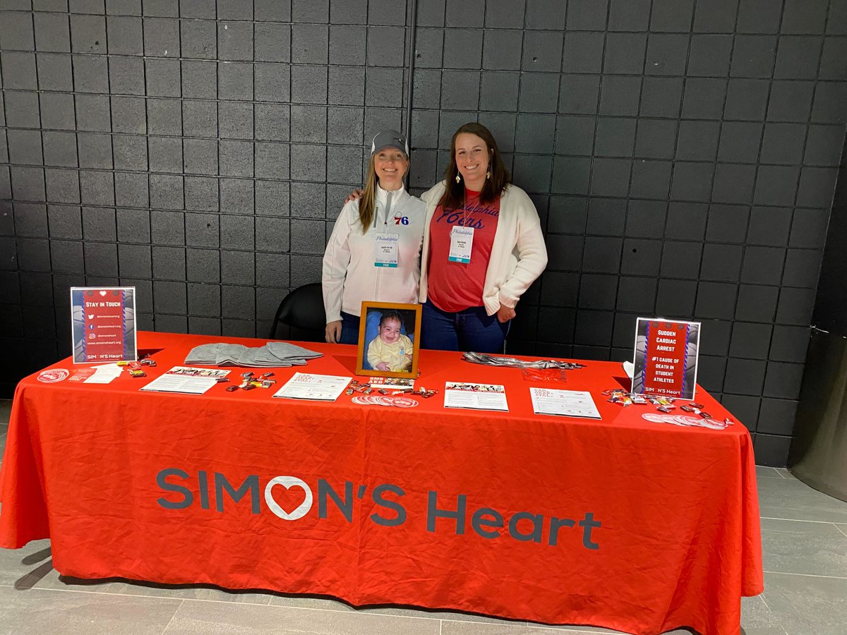 simonsheartorg's tweet photo. Are you as excited as we are to see them in the playoffs?! Did you catch Simon's Heart at the @Bucks vs @sixers game last month? As part of #nbafitweek, we were featured and awarded with a $10,000 donation from @CB_ONES23! Thank you for protecting hearts + saving lives with us! https://t.co/yamQmA5TYt