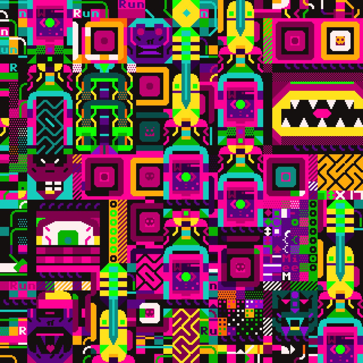 #8bits #1bit #pixelart #JPETSCII #PETSCII #pixel #artwork #playscii #charset #playscii