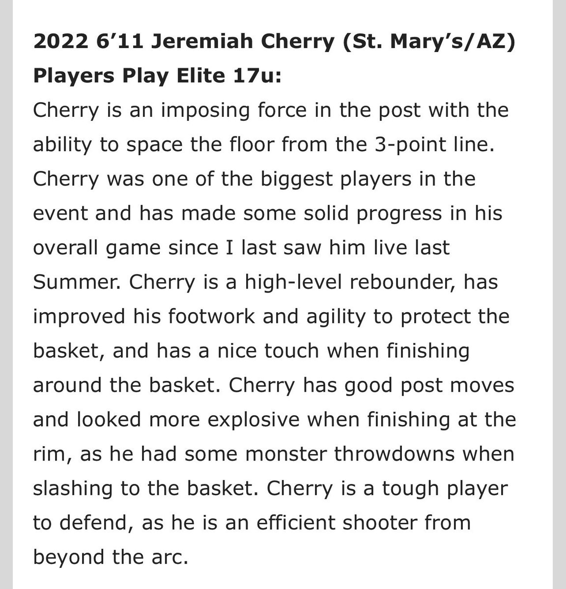 2022 Bear Cherry continues to thrive, dominating the paint and running the floor. Great write up by <a href="/NBNMagazine/">NBN Magazine</a> <a href="/Pdouble_33/">661 Hoops/Central Cali Prospects</a> <a href="/trigonis30/">Dinos Trigonis</a> <a href="/FullTimeHoops1/">Aaron Burgin</a> <a href="/PangosSweet16/">Pangos Sweet 16</a> <a href="/CoachCherry/">DCherry</a>