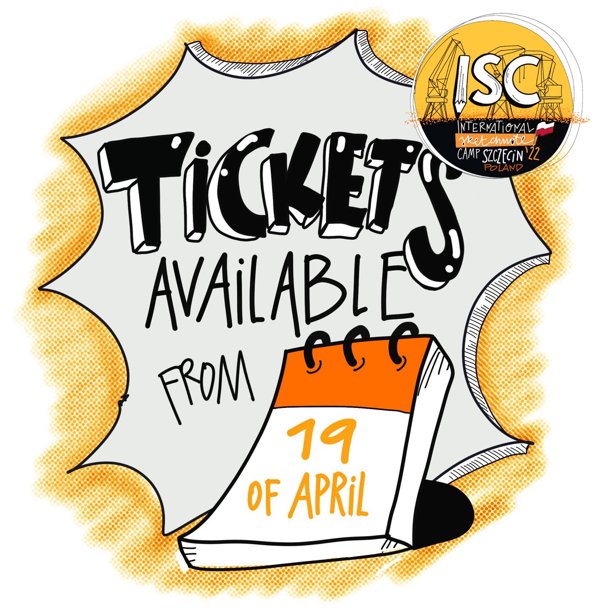 From 19 th of April we will start selling tickets to #ISC22PL. See you in Szczecin in September💛#sketchnoting #sketchnotearmy #sketchnotecamp #graphicrecording #szczecin