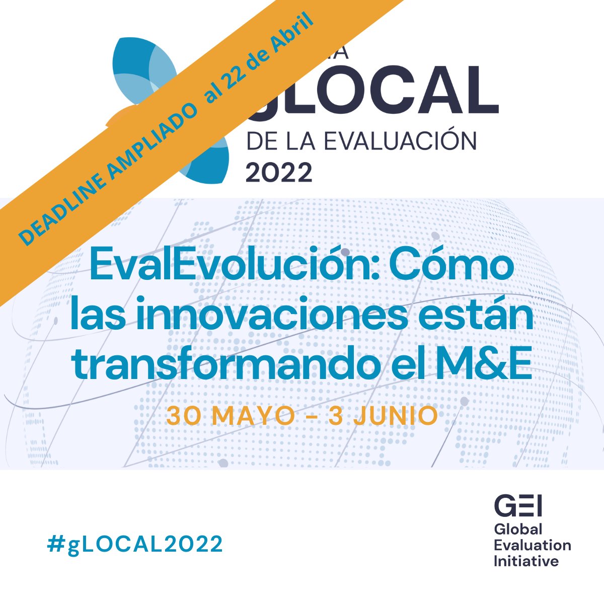 Clear_Lac's tweet photo. 🥁🥁 22 de Abril es el #NuevoDeadline para #gLOCAL2022 🥁🥁
¡Hemos recibido muchísimas  de sus propuestas y queremos recibir muchas más!📚📚📚
Aprovecha estos días extra para postular tus eventos
@GEI_GlobalEval  @coneval @focelac @unfpa_lac @relac @ONUMujeres  @BID_Evaluacion https://t.co/DncCUzZuUJ