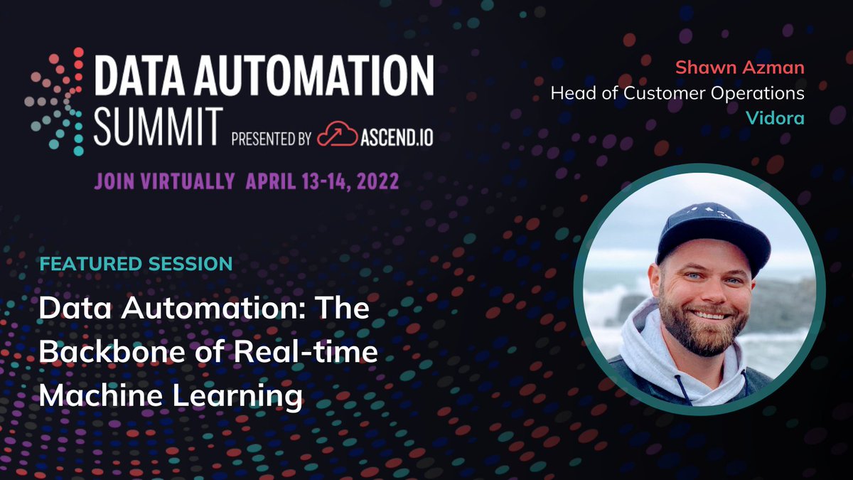 Don’t miss Vidora’s presentation on Data Automation and Real-Time Machine Learning at the @Ascend_io  summit. Tune in at 12:30pm PT today! Register here: hubs.li/Q014XDWL0 

#DataAutomation #MachineLearning #RealTimeML