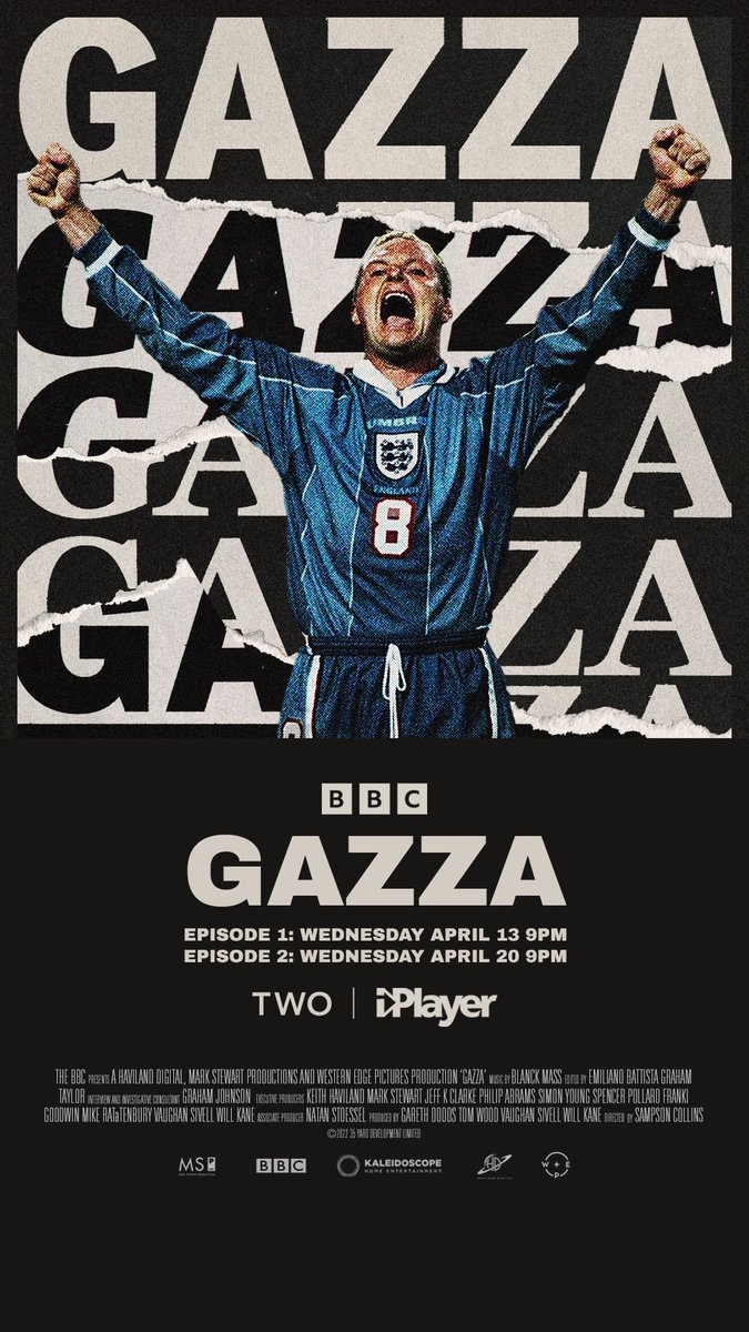 sampsoncollins's tweet photo. Tonight, 9pm, @BBCTwo @BBCiPlayer #gazza https://t.co/5IFS8Uvn5Z