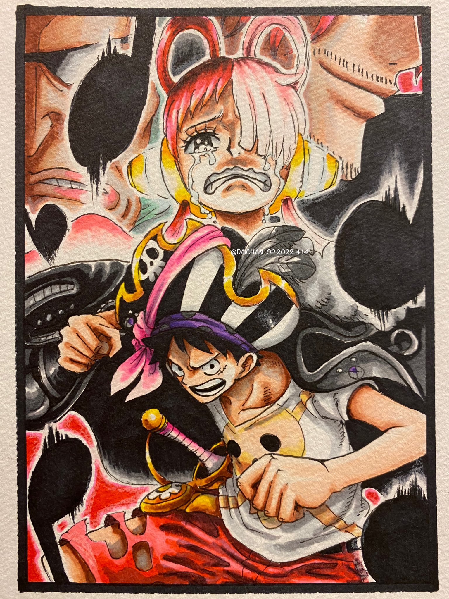 サトー D スケ 娘がこんなことやってるのに シャンクスが黙ってるわけねェだろ Onepiecefilmred Onepiece イラスト 映画楽しみだー T Co R22zqrlcll Twitter