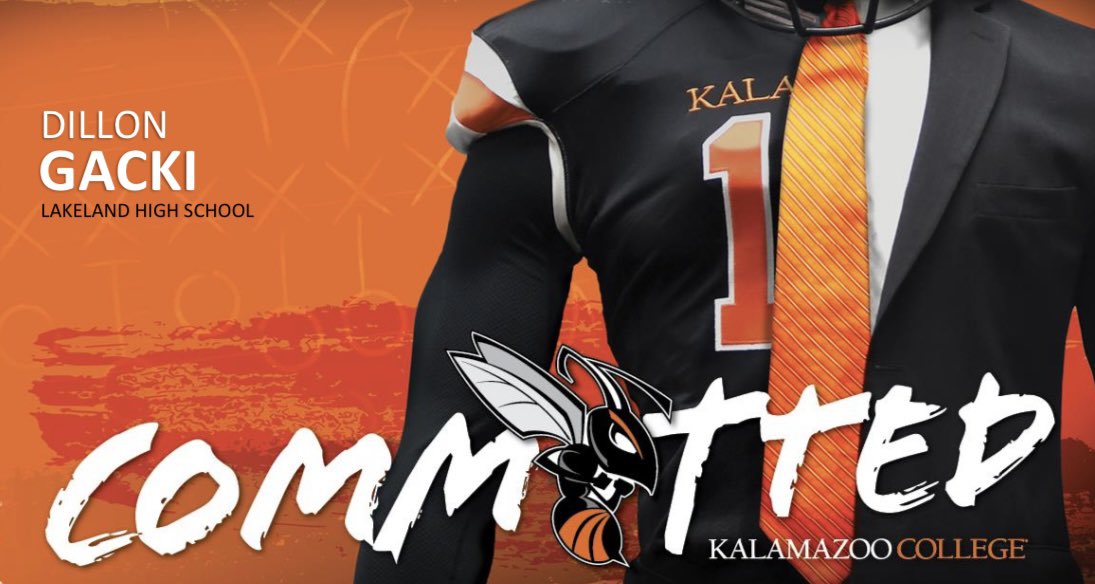DillonGacki's tweet photo. Excited to Announce my commitment to Kalamazoo College🟠⚫️ @CoachZorboKZOO https://t.co/8GLmgOywsa