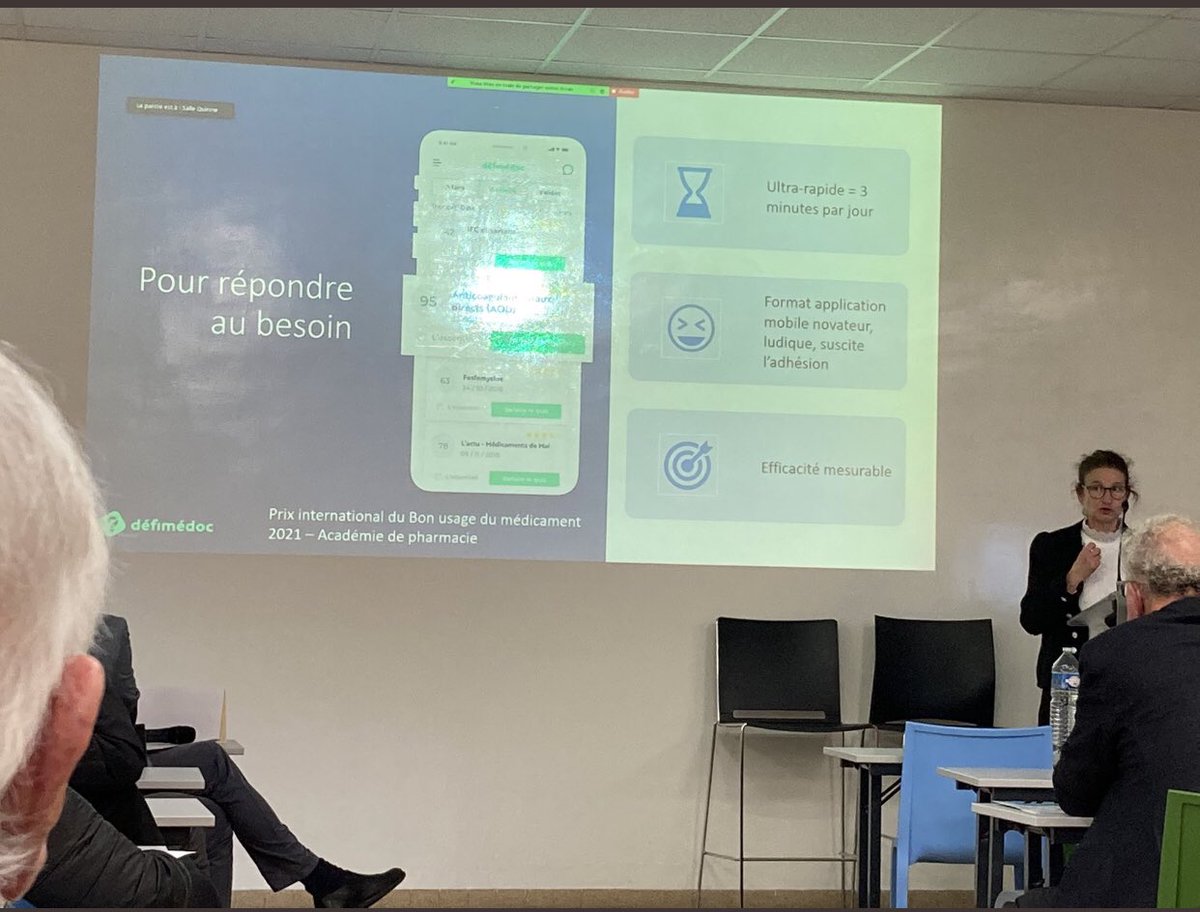 Je n’aurais jamais pensé présenter un jour <a href="/defimedoc/">Défimédoc</a> à l’Academie de Pharmacie ! Merci pour votre invitation et les échanges très pertinents qui ont suivi ! <a href="/AcadPharm/">Academie Nationale de Pharmacie</a> <a href="/JLBeaudeux/">Jean-Louis Beaudeux</a> <a href="/JAudhoui/">Jean-Luc Audhoui</a>