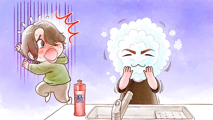 今晩、関東地区で放送されたテレビ朝日「BREAKOUT」でV系特集にて、アリス九號のイラスト描きました。食器用洗剤で顔を洗うNaoさんに驚く将さん。絶対真似しないでください。 #BREAKOUT_TV  #アリス九號 