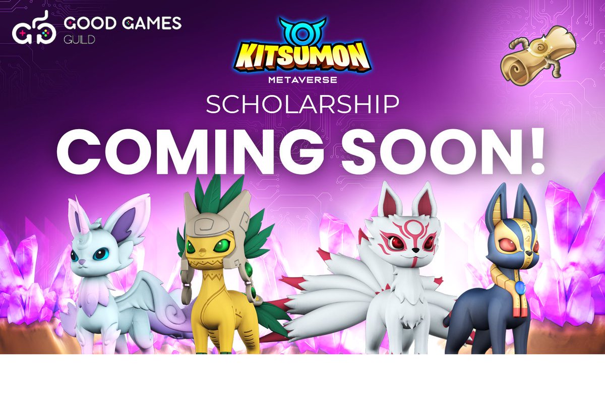 goodgamesguild's tweet photo. 📢 New day new exciting news! Good Games Guild is pleased to announce that we have formed a partnership with @KitsumonWorld as Guild Partner! 🔥

✅We will be opening the Kitsumon Scholarship Program in the near future. 

More details here: https://t.co/ot3iVo46lq https://t.co/Zdc2sTe2er