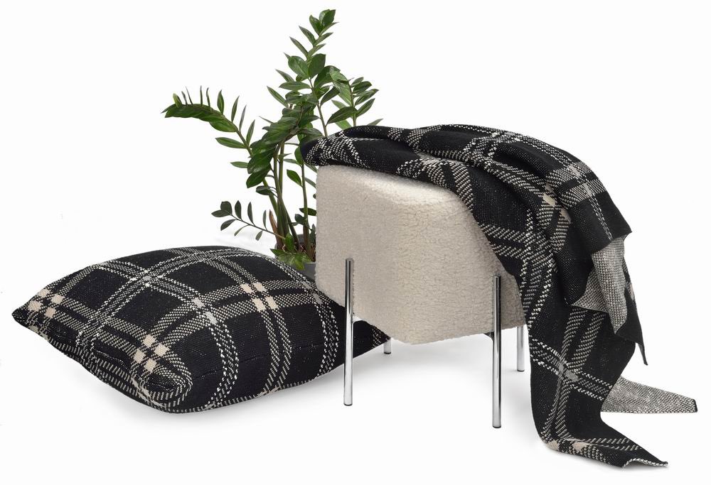 MerbenInt's tweet image. Our Oliver Black Cotton Throw &amp;amp; Pillow 🌿