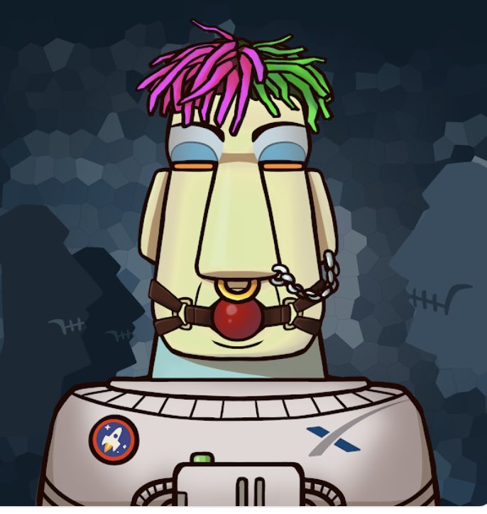 TeraphimNft's tweet photo. our team were inspired of Easter Island and that time of Idols… nothing change of now days we are still believed in different funny things 
for Example my good friend believe in BDSM and Space and this token for him 😂
#NFTCommunity #NFTStory https://t.co/u8VqYY5B7D