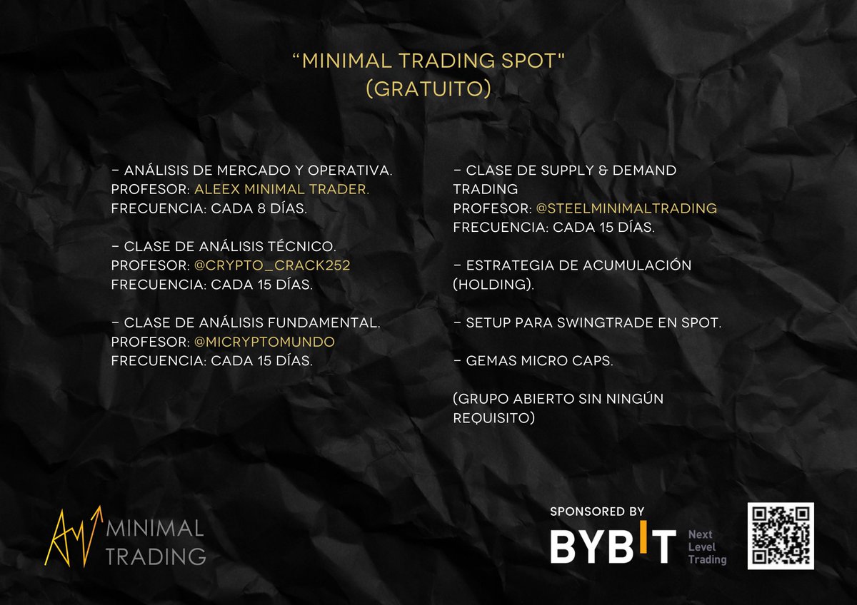 MinimalTrader_'s tweet image. Minimal Trading! Comunidad gratuita de Trading en Telegram , ya somos casi 7k 🔥🚀🚀 y cada vez vamos creciendo y mejorando en equipo!! 🔥🚀   #MinimalTeam #MinimalTrading #bitcoin $BTC