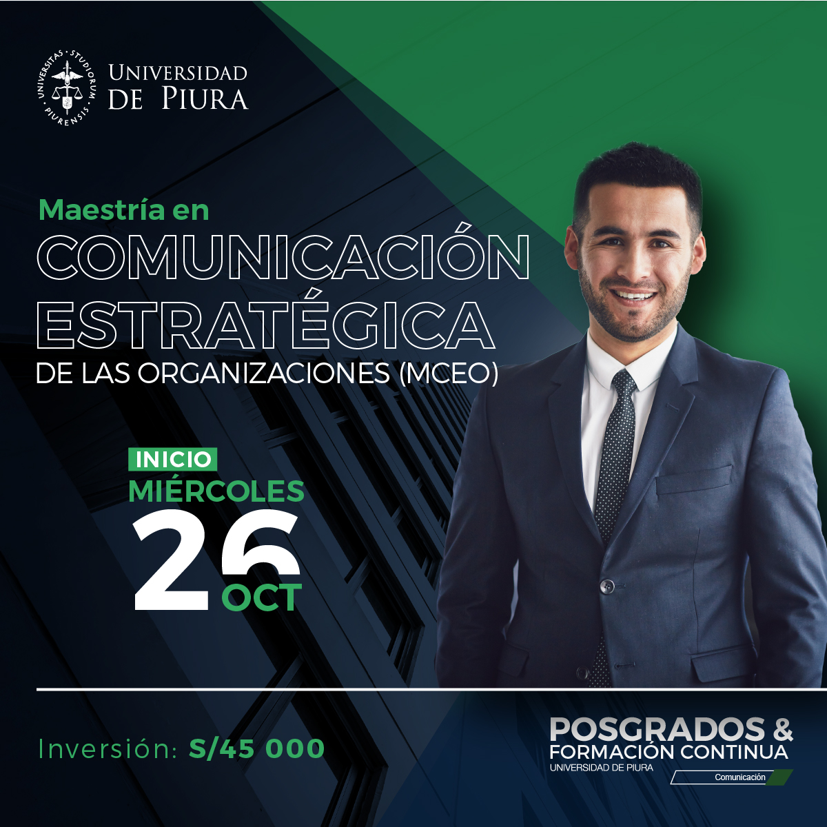 Forma parte de la maestría pionera en articular la 𝐜𝐨𝐦𝐮𝐧𝐢𝐜𝐚𝐜𝐢𝐨́𝐧 𝐜𝐨𝐫𝐩𝐨𝐫𝐚𝐭𝐢𝐯𝐚 𝐜𝐨𝐧 𝐥𝐚 𝐝𝐢𝐫𝐞𝐜𝐜𝐢𝐨́𝐧 𝐲 𝐠𝐞𝐬𝐭𝐢𝐨́𝐧 𝐞𝐦𝐩𝐫𝐞𝐬𝐚𝐫𝐢𝐚𝐥.
📌 Conoce más de esta propuesta, aquí: bit.ly/3JEK9Ra

#MceoUdep #SiempreUDEP