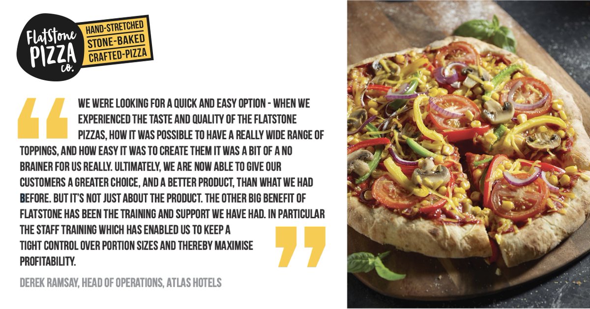 CountryChoiceUK's tweet photo. Don't just hear about it from us, see what Derek Ramsay, Head of Operations at Atlas Hotels has to say about Flatstone Pizza co.๐
> https://t.co/gpXg5Ta6rJ
#FlatstonePizzaCo #pizza #pizzatogo #grabandgofood #foodtogo https://t.co/R0xb0uxzpn