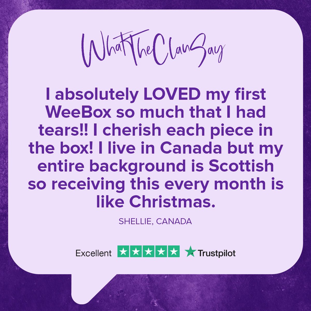 insideWeeBox's tweet photo. We 💜 welcoming new WeeBox Clan members!! You can’t beat that ‘first WeeBox feeling’! 🏴󠁧󠁢󠁳󠁣󠁴󠁿🥂🙏

#WeeBox #wheresWeeBox #Scotland #Scottishsubscriptionbox #Scotlandiscalling https://t.co/cvDnD1OriN