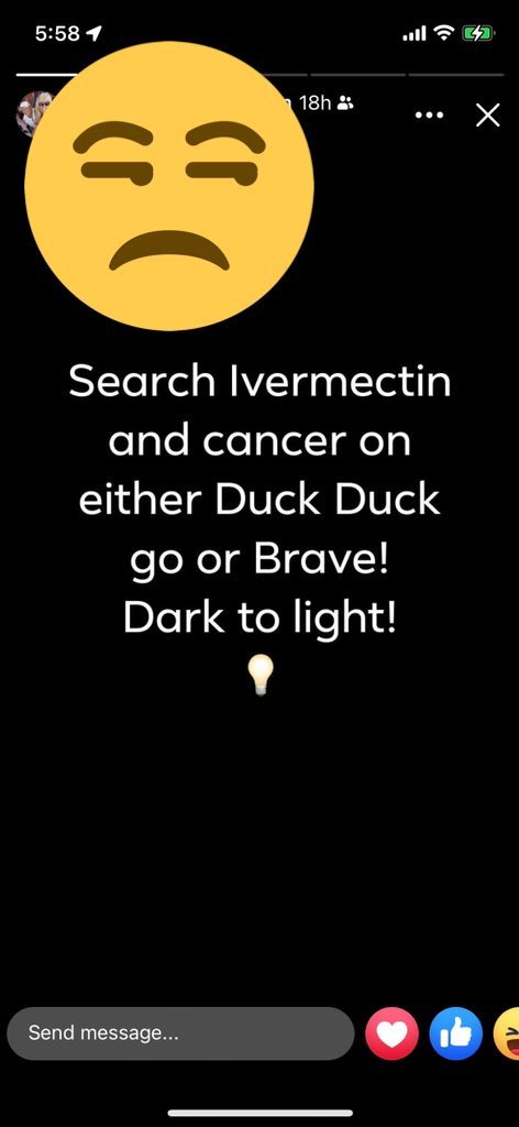 christina_char's tweet photo. Is this so the new Q thing? Ivermectin cures cancer?? @willsommer @TaylorLorenz https://t.co/mLhR63T4Vb