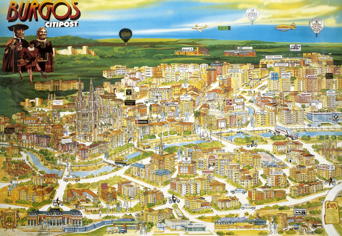 Jjo_Rodriguez's tweet photo. Estoy seguro que muchos recordaréis esta maravilla de #planoturístico de #Burgos. 1988.
Y si no, pues a disfrutarlo en su múltiples detalles.
Textos: Magda Bonet y Xavier Santigosa. Imprime: Grafos S.A.
@ArchMunBurgos. https://t.co/kccKGGcEJ1