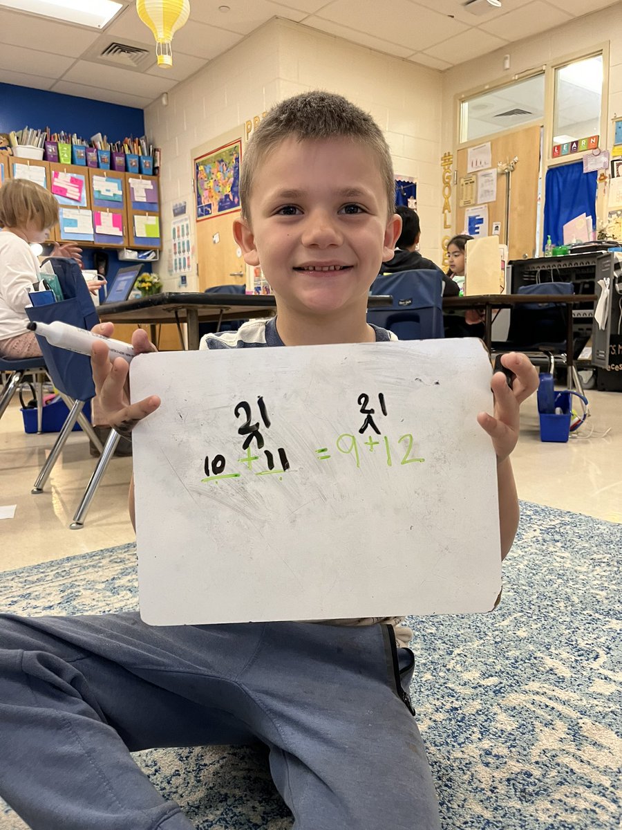 SoaringInFirst's tweet photo. These friends blew me away today with balancing missing number problems! They were solving for 2 missing addends and working on regrouping. #MonaviewMoments 🦁 https://t.co/KgtNDtZ9wr
