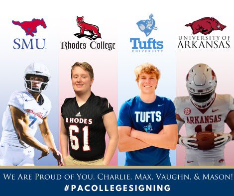pulaskiacademy's tweet image. It's #PACollegeSigning day for 7️⃣ of our #PAGrade12 seniors signing to play collegiate sports next year! 📄🖊 

We are so proud of Patrick, Charlie, Max, Natalya, Mason, Vaughn, and Bella for their athletic and academic achievements. Go Bruins! ⚾️❤️🏈💙🎾🖤🏀