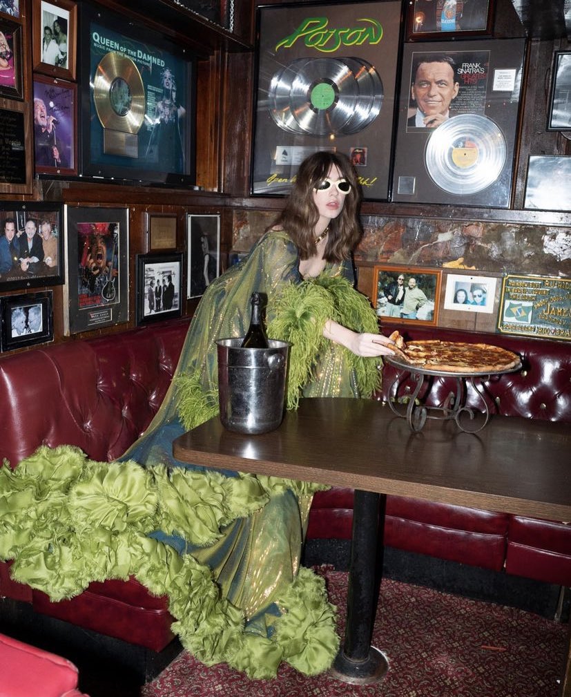 daisy edgar jones wearing THE gucci gown from their ss22 collection