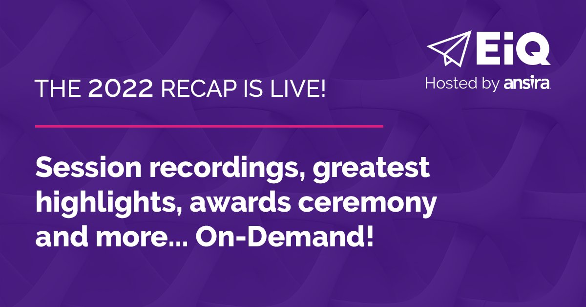 The #EiQGathering 2022 recap is now live! Whether you want to catch up or relive your favorite moments and sessions from the biggest day in email, CX &amp; loyalty, the recap has everything you’re looking for. Access all on-demand content here: bit.ly/3jznsDp