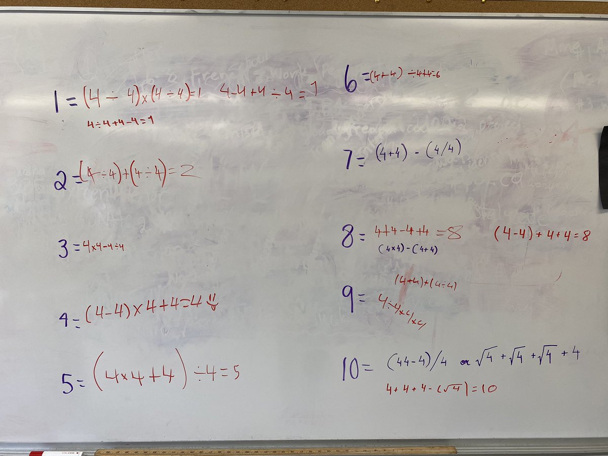 Here is what we came up with for 1-10! Over the weekend can you solve for 11-20?
