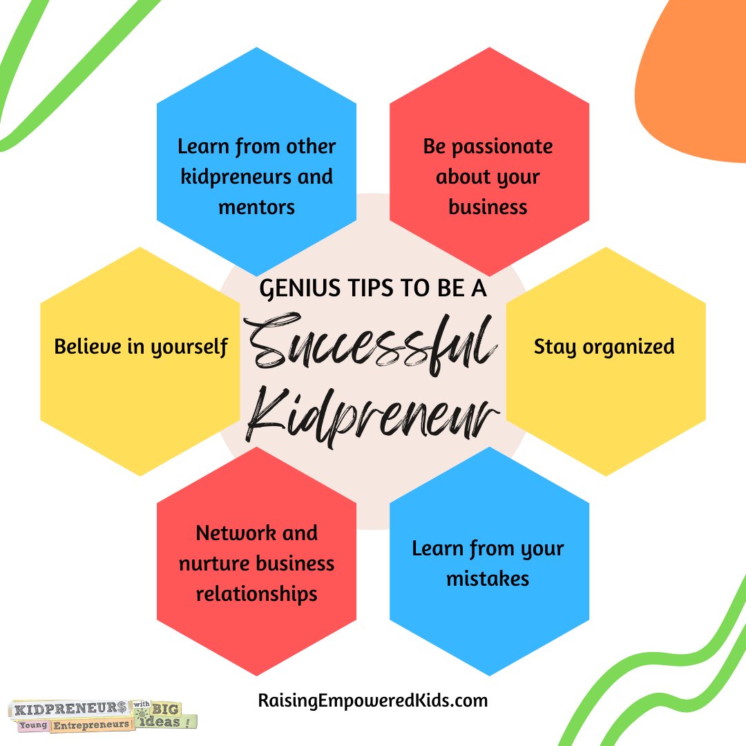 Here are some 𝐚𝐰𝐞𝐬𝐨𝐦𝐞 𝐭𝐢𝐩𝐬 𝐟𝐨𝐫 𝐬𝐮𝐜𝐜𝐞𝐬𝐬𝐟𝐮𝐥 𝐊𝐢𝐝𝐩𝐫𝐞𝐧𝐞𝐮𝐫𝐬!👏🏼🌟⁣
⁣
Empowering kids through entrepreneurship and financial literacy while strengthening their growth mindset🌟 kidpreneursacademy.com
#entrepreneur #entrepreneurship #kidpreneurs