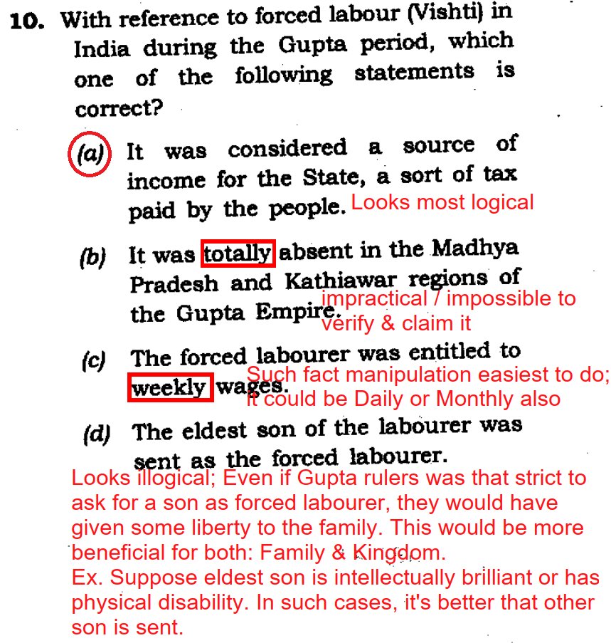 AnupamSharmaIFS's tweet photo. 36. Logical Tricks for #UPSCPrelims 🧠

* Extreme statements
* Some statements are easy to tweak/manipulate
* Rationale behind any statement

Overall, I have observed that logics are most helpful in Environment, Sc-Tech, History; less in Geog, Economy, Polity.

Img: 2019 Q
#UPSC https://t.co/jDdMN3EiXN