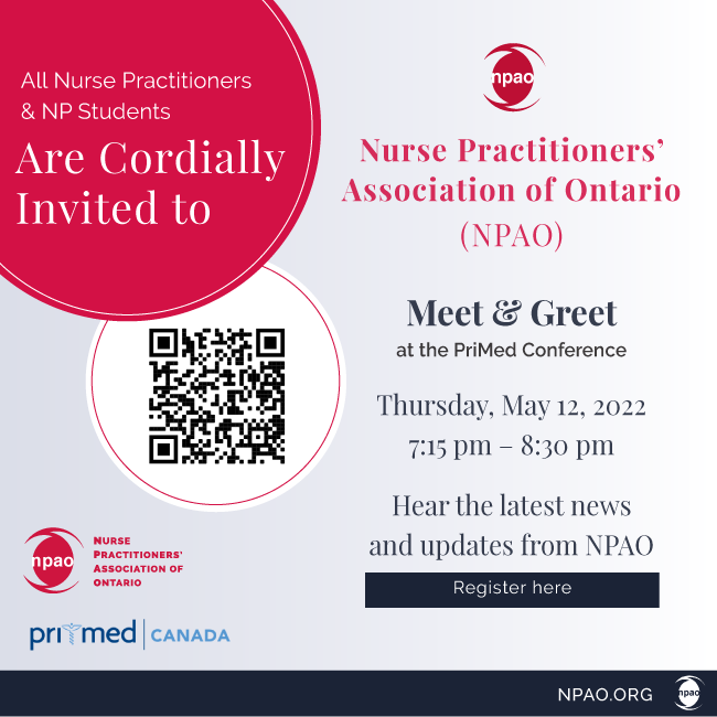 NPAOntario's tweet photo. NPAO Meet & Greet Reception
May 12 @ 7:15 pm – 8:30 pm
All #NPs and #NPStudents are cordially invited to the Nurse Practitioners’ Association of #Ontario (#NPAO) Annual Meet & Greet at the PriMed #Conference
Register here:
https://t.co/pT0qzrX2di https://t.co/HGgufJcJYO