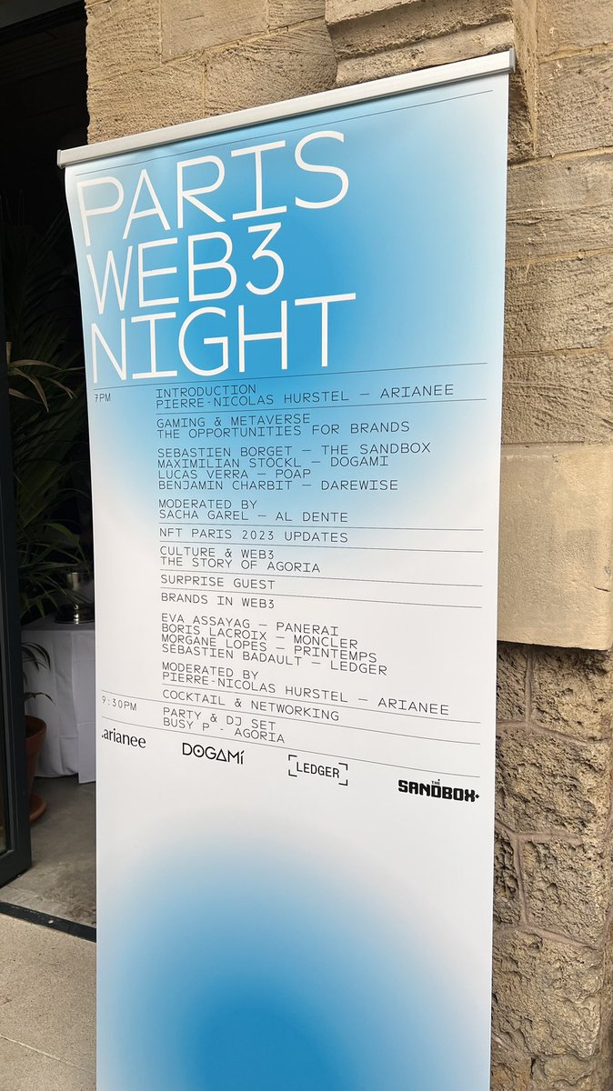 FlashTweet's tweet photo. #InDaPlace pour la #ParisWeb3Night co-organisée par @ArianeeProject @Thesandboxgame, @Ledger, @Dogami, et @darewise. 
Au menu, #Gaming, #metaverse, culture, #NFTs &amp; so on. 

#StayTuned ⚡️

#web3 #Metaverse #NFT #NFTCommunity #LT https://t.co/Ol6j5LHeDK