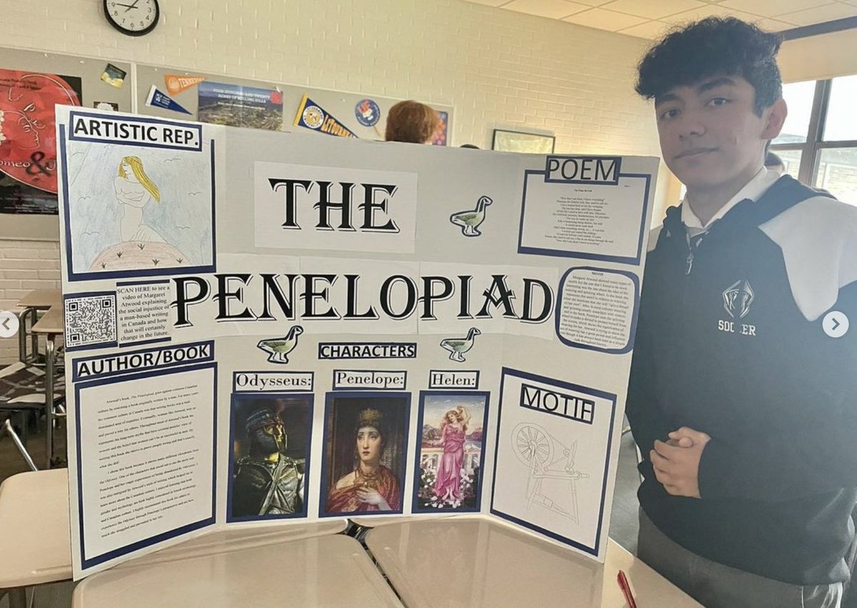 BishopLynch's tweet photo. English II Honors presenting their World Literature projects today! #GoFriars https://t.co/JFFega4Mk9