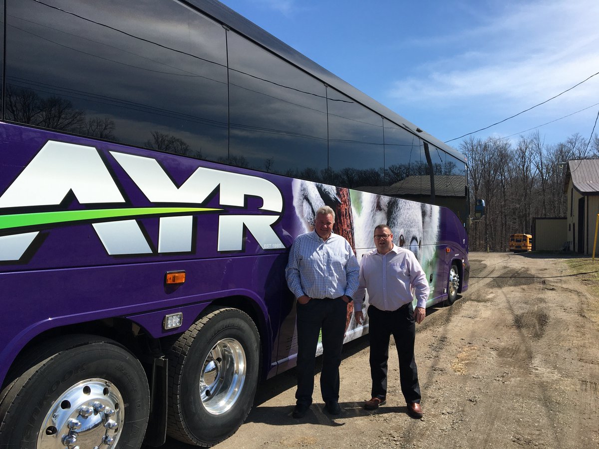 OntMotorCoach's tweet photo. Thank you to our awesome members for accommodating OMCA staff during yesterday's site visits. Thank you Brain Denny of @DennysBusLines, Dave Willis of @ayrcoach1230 and the Hundt family of @GreatCanadianHC. It was great to see each of you! #BetterTogether https://t.co/6VeN4T0FcN
