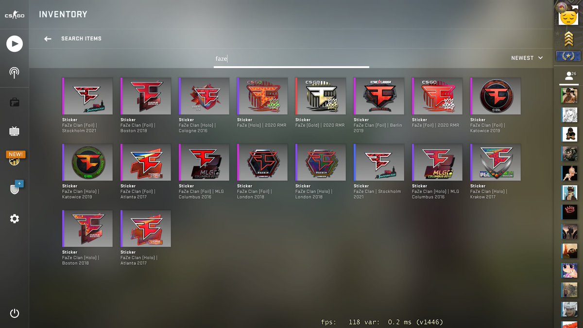 Bought the Boston Foil. Just need some papers, cologne 2016 foil, and PGL 2021 Gold 👀