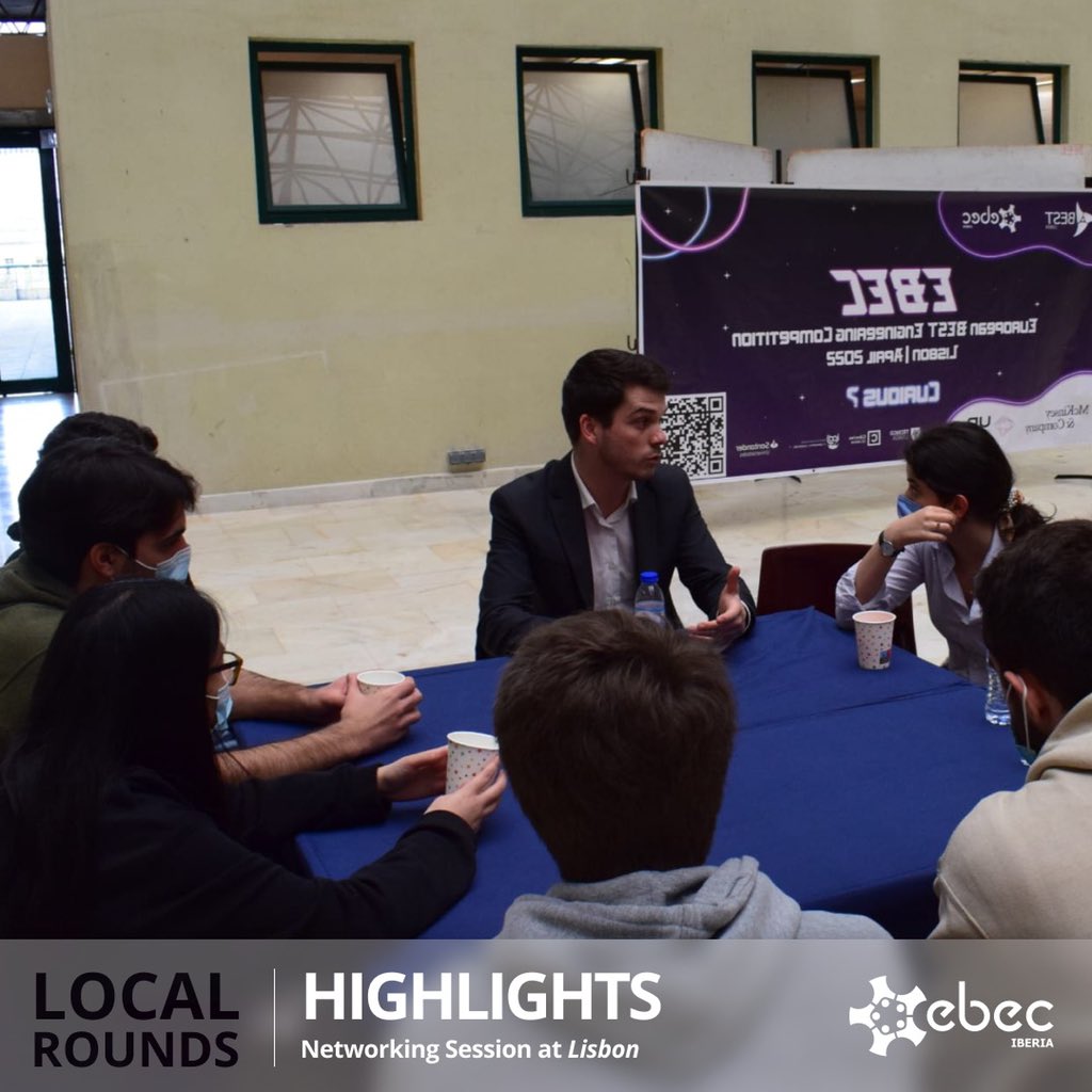 EBECIberia's tweet photo. The highlights today are from the capital of Portugal, @BESTLisbon ! We can see the participants brainstorming and networking with companies!Stay tuned for more highlights! #EBECIBERIA22 #EBEC22 #WhereInnovationsBegins #engineering #competition #porto #teamwork https://t.co/vcTQuPqbqn