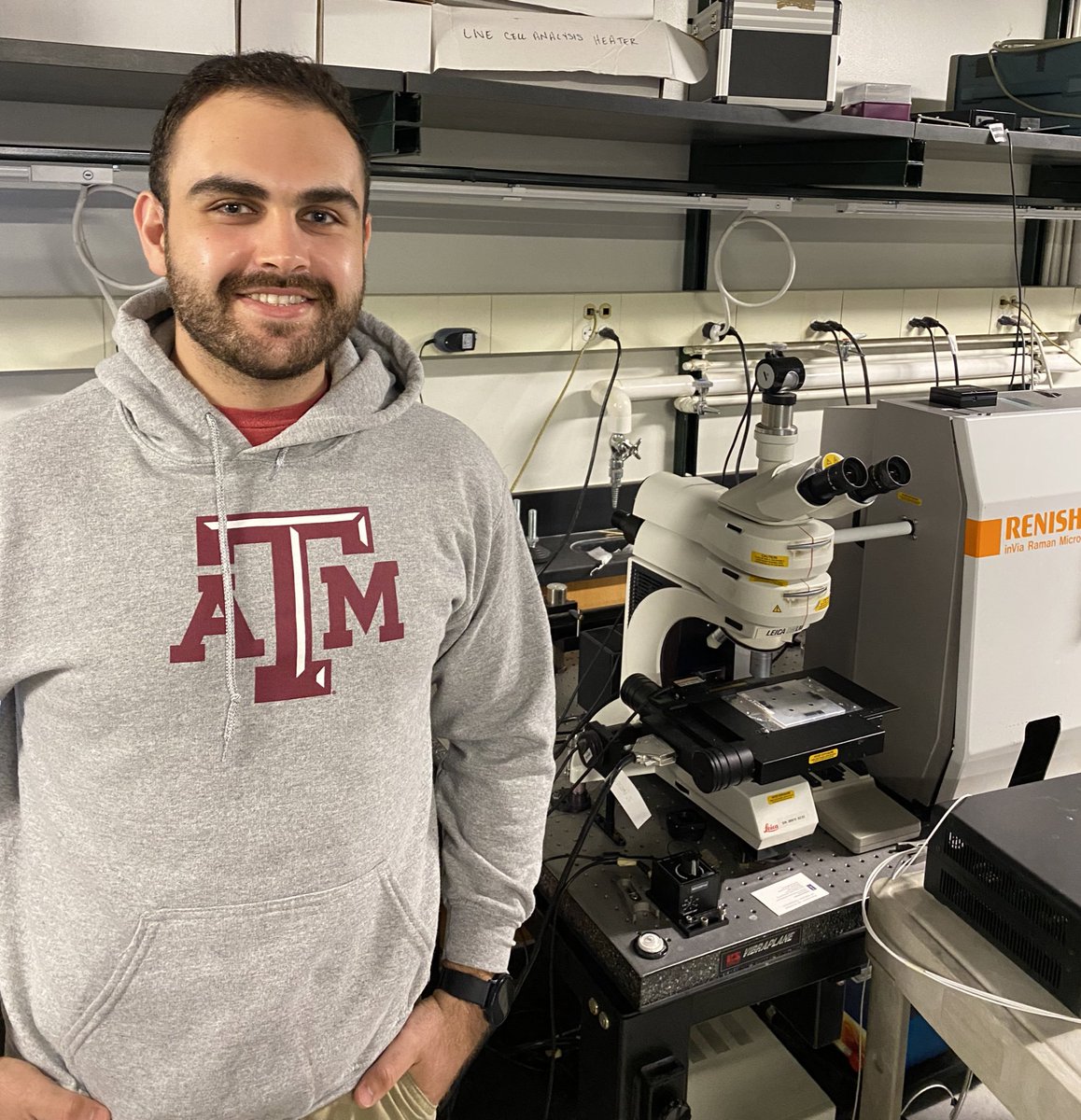 TheSchultzLab's tweet photo. Undergraduate researcher @kadosh2018 will be perusing his PhD in Inorganic Chemistry next fall at @TAMUChemistry ! We are so proud of you!! 🥳 @ZacSchultz1 https://t.co/DG6xi7rY7L