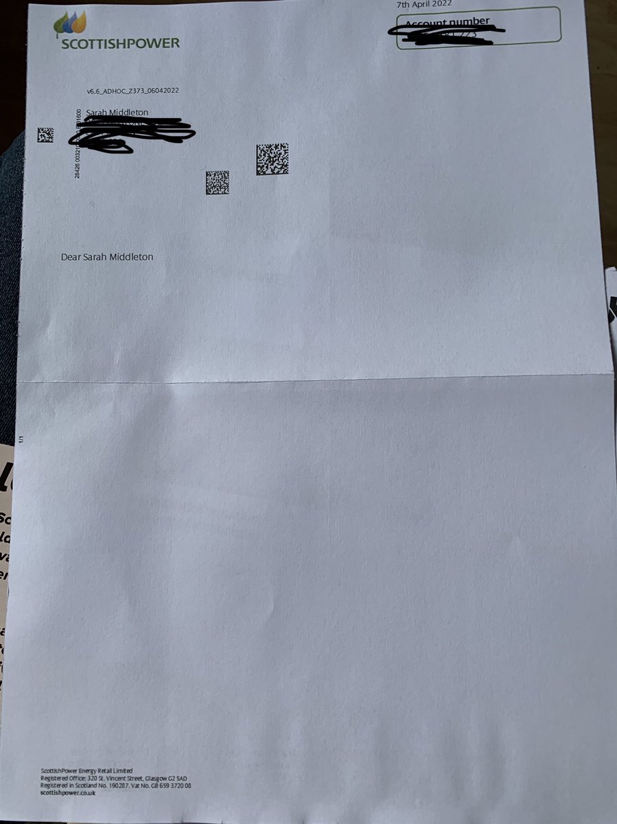smidds88's tweet photo. That’s for the very informative letter @ScottishPower 🤔🤷🏻‍♀️ https://t.co/CCMQRET0nz