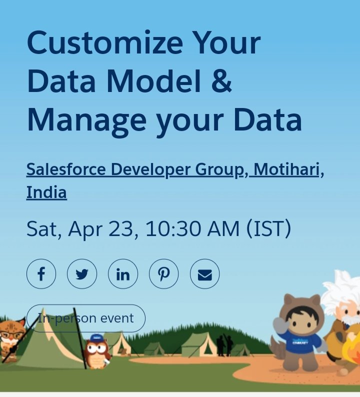 kanulS2's tweet photo. Really very Exicted for this Event🥳 and as a speaker of this Event .
@MotihariSFDG @omprakash_it @trailhead
#Salesforce
#trailblazers
#MotihariMeetup
#Developersgroup
#Dreamforce
#SFDG https://t.co/hXAx8XrX0f