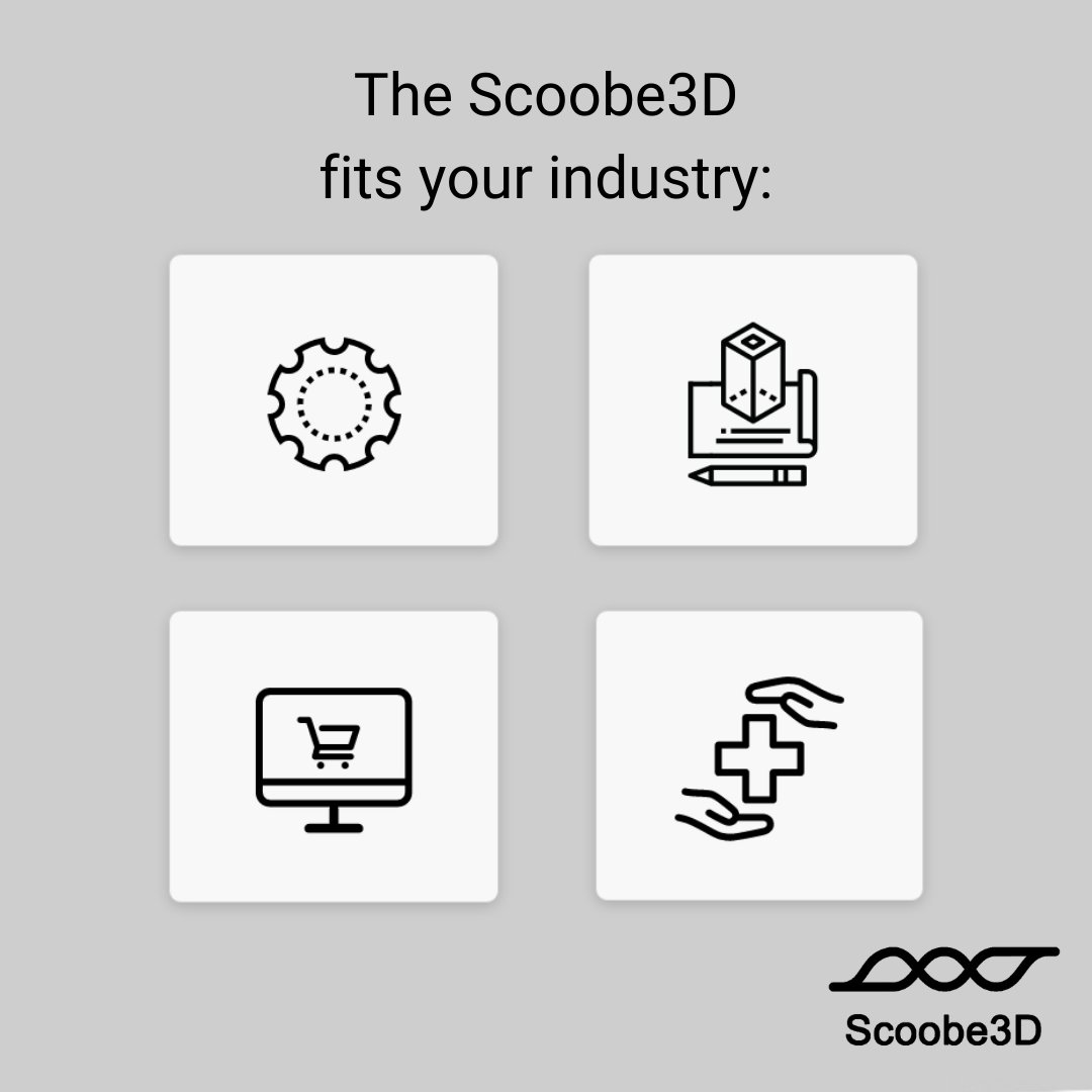 Scoobe3D's tweet photo. Work 6 times better with a #3Dscanner than without. 
Especially in these sectors:
 🔧#additivemanufacturing #mechanicalengineering
⚕️#orthotics #prosthetics
📦#onlineshop

Discover the Scoobe3D for your industry: https://t.co/Z8XWiFON3U 
 
#scoobe3D #3dscan #3dtechnology #foundry https://t.co/F3tQ9GpDrC