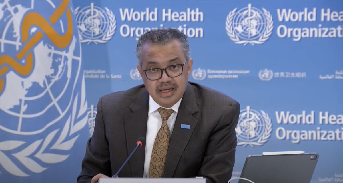 GHS's tweet photo. "I need to be blunt: the world is not treating the human race the same way. 

It pains me...But it's happening. I hope the world comes back to its senses and treats all human life equally."

-@WHO chief @DrTedros on the 🌎 attention given to crises affecting Black &amp; white lives. https://t.co/WDzbpM2ANZ