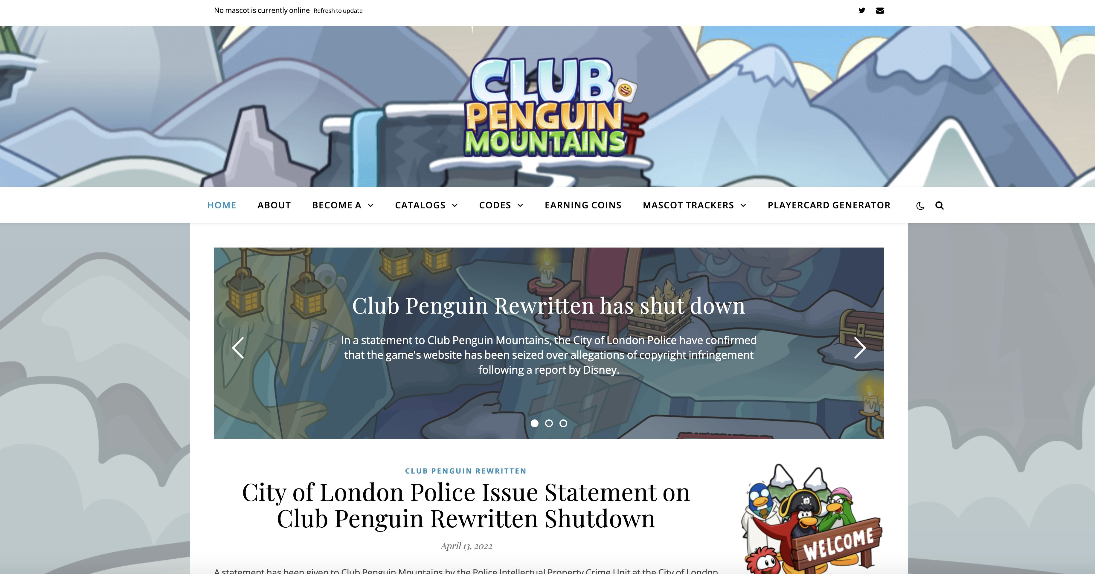 Club Penguin Shutting Down – Club Penguin Mountains