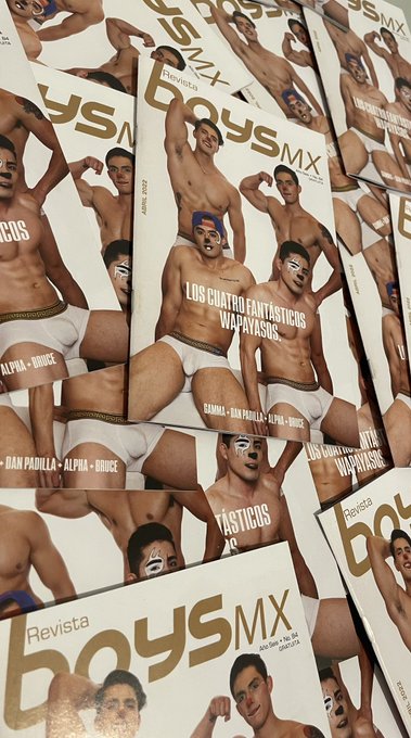 Ellos se han consagrado como los cuatro más bellos de @wapayasosmx Ve por @revistaboysmx de abril a @MoskoUnderwear