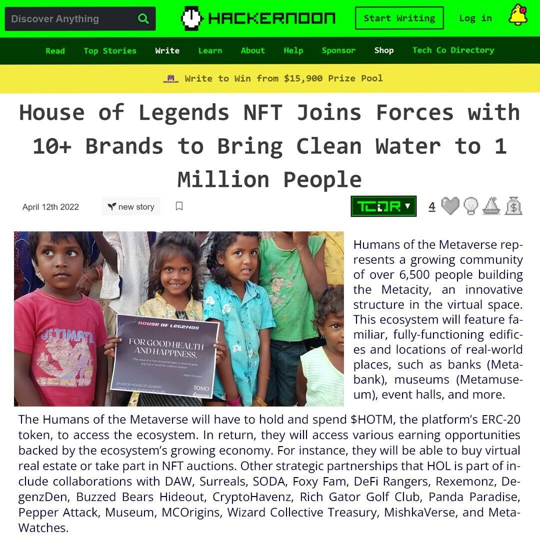 TheLegendsNFTs's tweet photo. Thank you @hackernoon for the amazing article. 

Read the full article: https://t.co/z6Hwg0YqSO https://t.co/RFdsElC19q